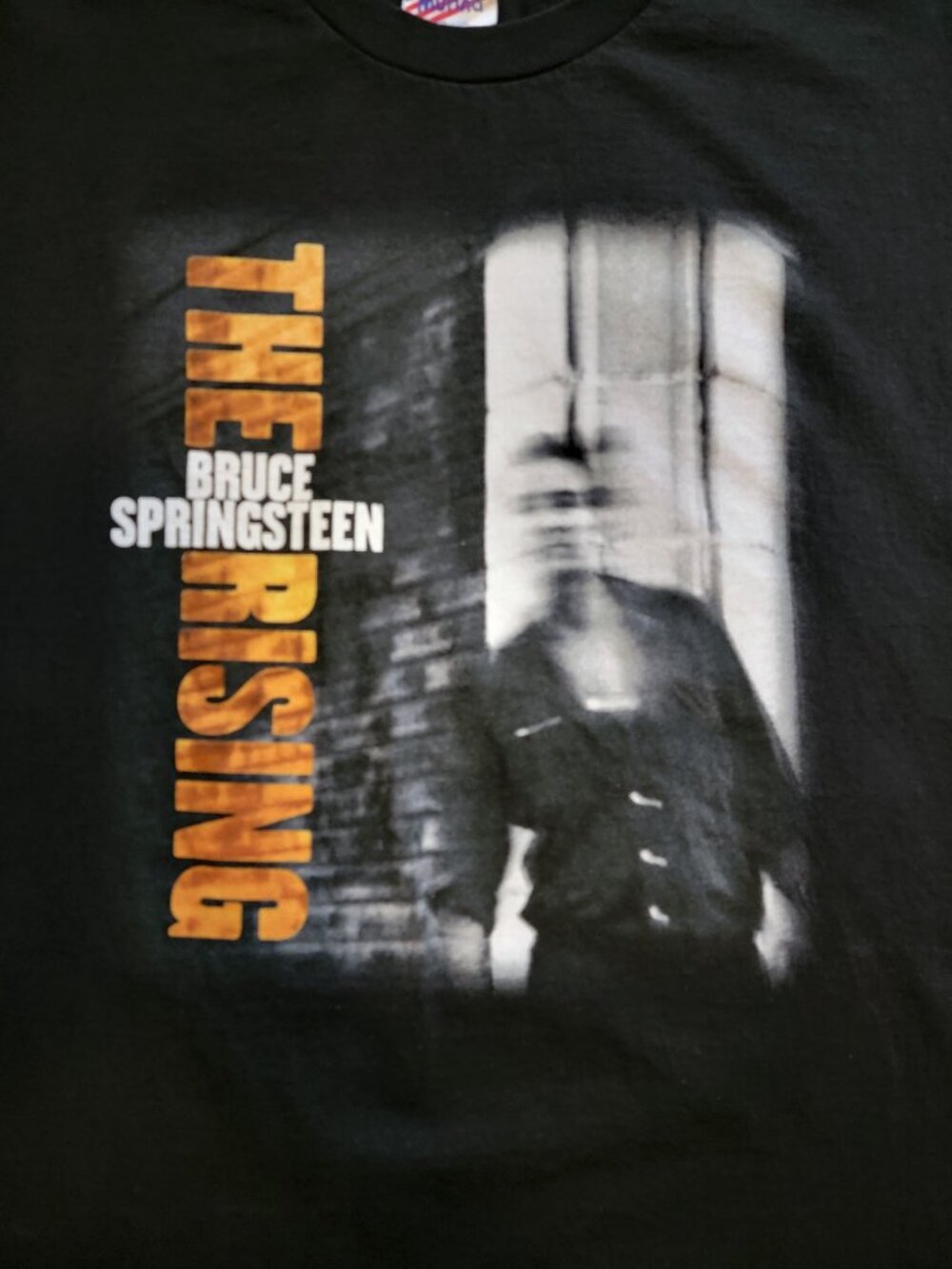 Bruce Springsteen Vintage Black "The Rising" Official Album Tour T Shirt XXL Y2K
